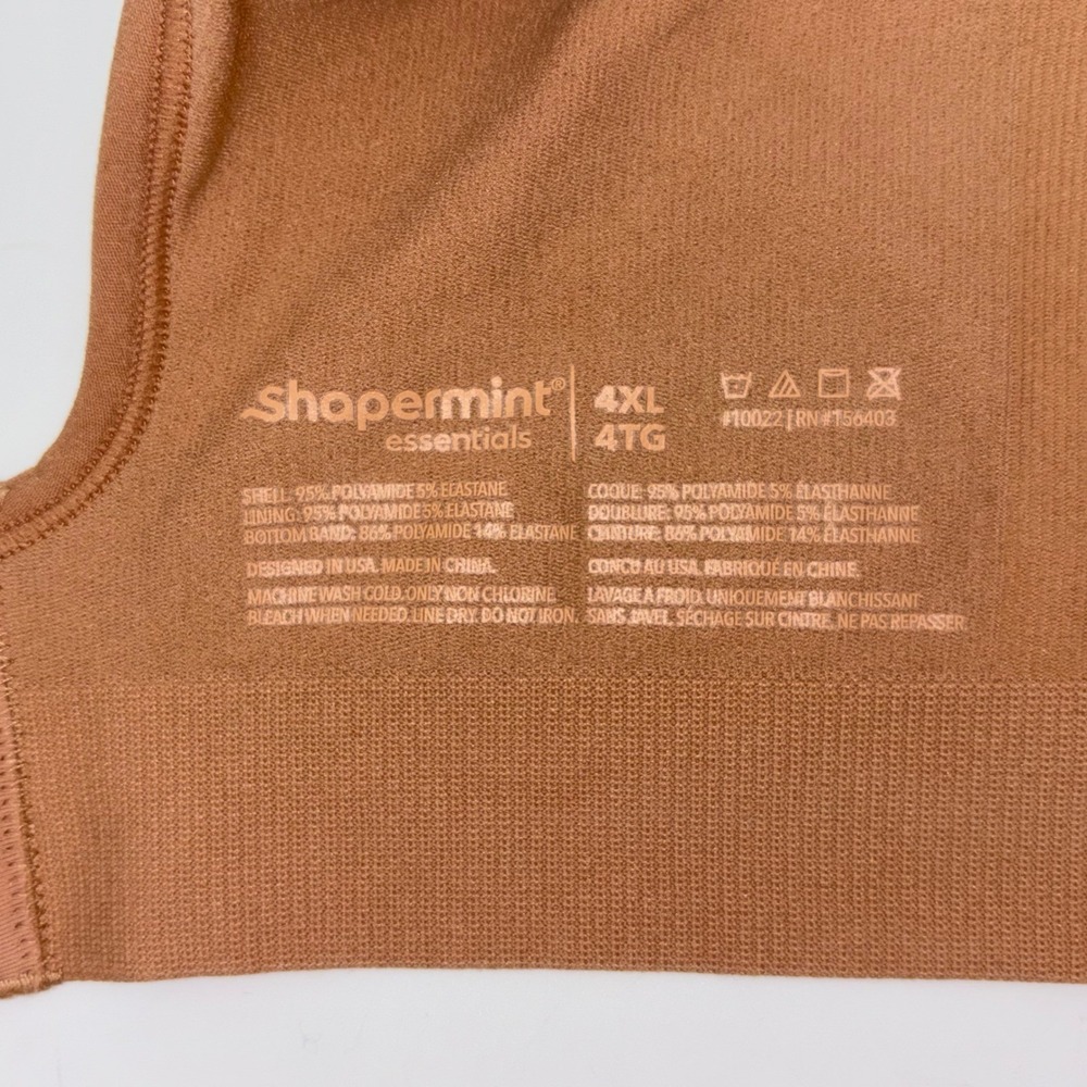SHAPERMINT Wireless Shaping Bra Comfort Straps Stretch Seamless Tan Nude 4XL - Picture 4 of 12